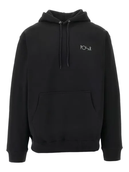 Hanorac cu glugă Polar cu broderie negru