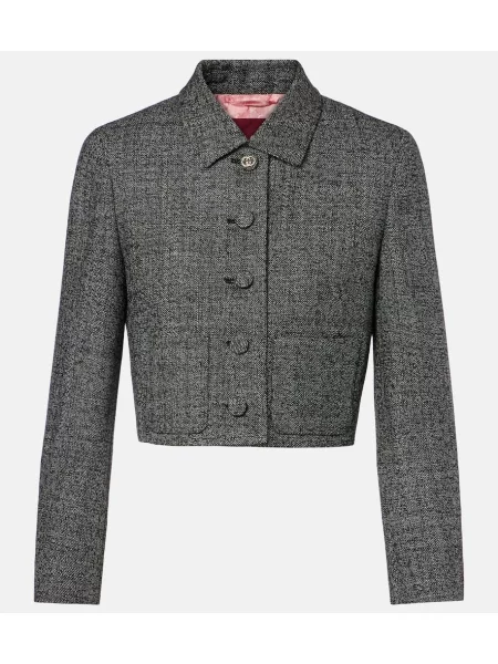 Volnena jakna Gucci siva