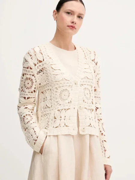 OUI rochie din in mini evazati bej