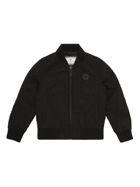 Kurtka bomber dziecięcy Philipp Plein czarny