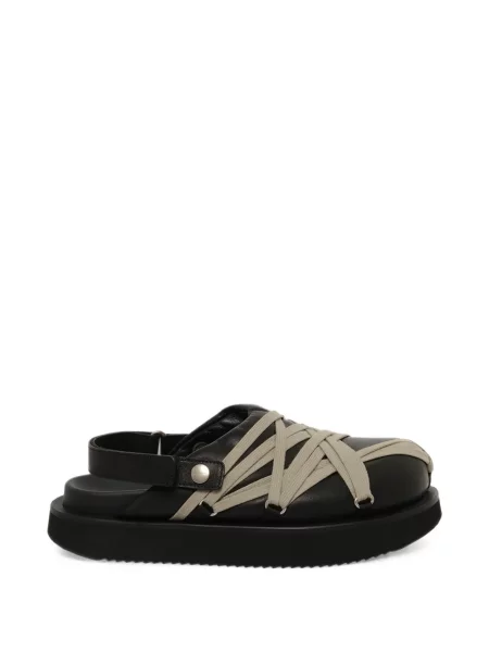 Kožené mules Rick Owens černé