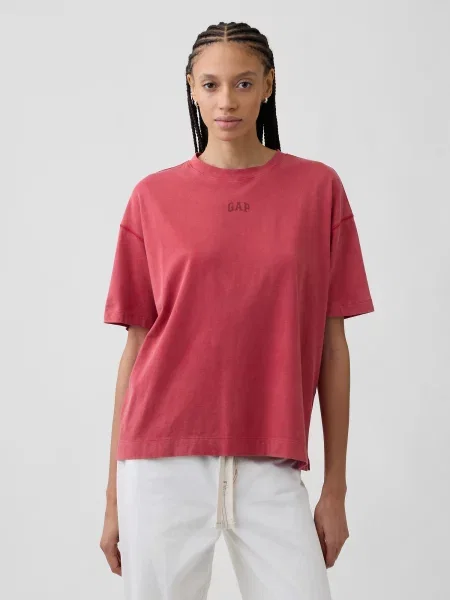 GAP Oversize tričko ohnivo / melónová červená