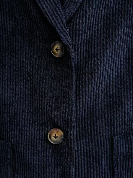 Вельветовий піджак United Colors of Benetton однобортний однотонний синій