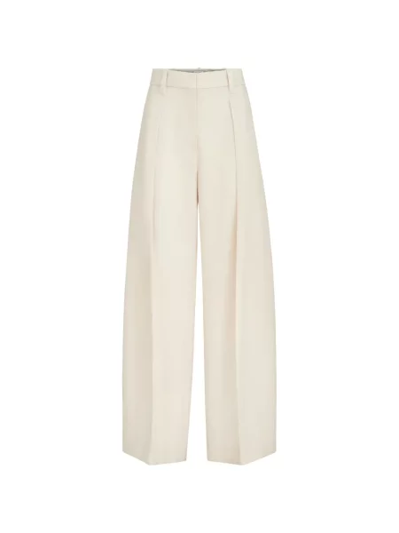 Pantaloni Brunello Cucinelli de lână alb