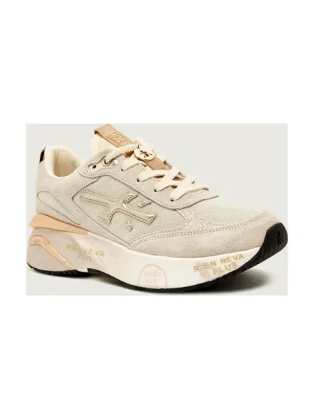 Premiata Sneakers tornacipő MOERUND bőr hozzáadásával bézs