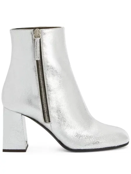 Cizme scurte Giuseppe Zanotti din piele argintiu