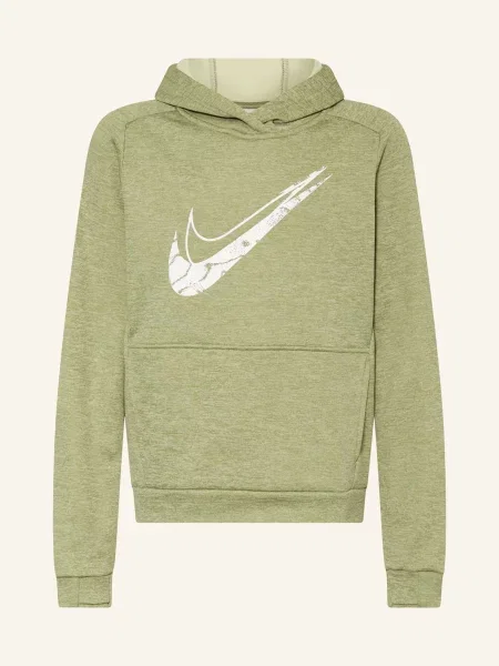 Dětská mikina Nike Multi Stain Repel Therma-FIT oil green/olive aura/heather/white bílá
