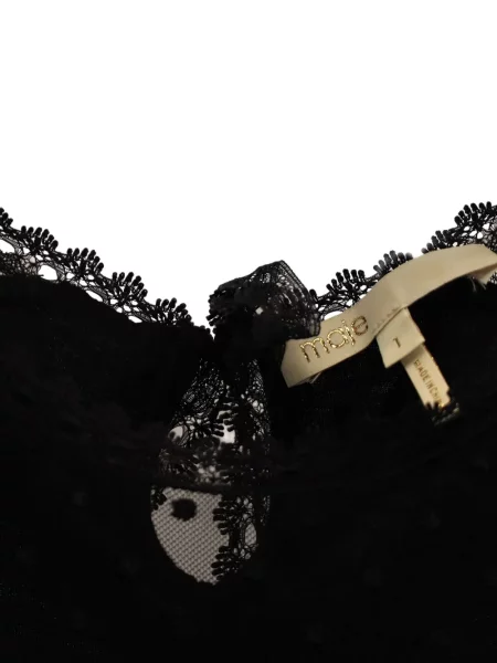 Top Maje transparente negru