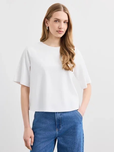 Mohito Marškinėliai oversize balta