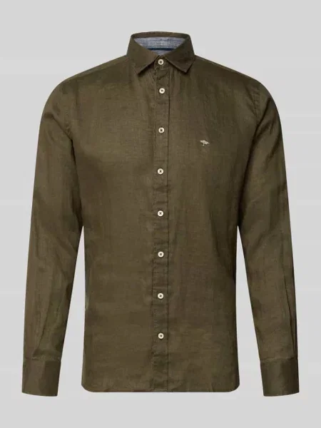 Koszula z lnu o kroju slim fit z kołnierzykiem typu cutaway Fynch-hatton
