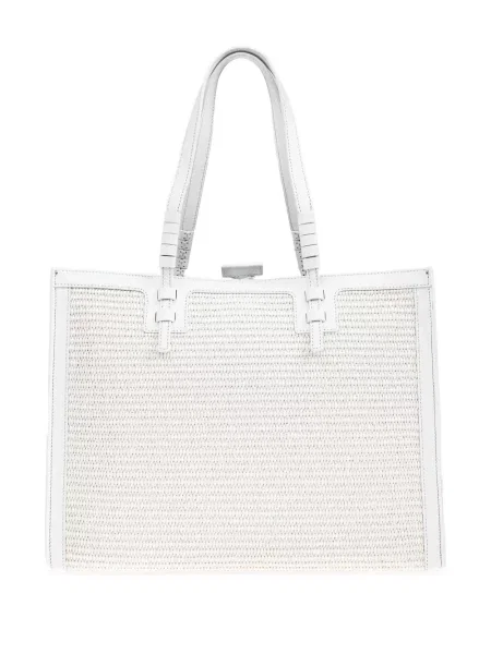 Geantă shopper Casadei alb