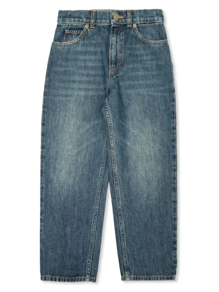 Jeansy straight leg dziecięce Gucci niebieskie