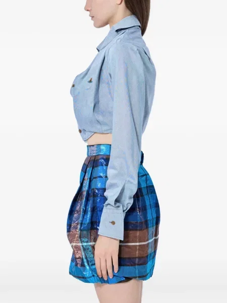 Ασύμμετρο περικομμένο πουκάμισο Vivienne Westwood μπλε