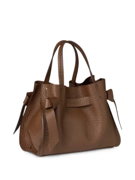 Geantă shopper Visona` din piele maro