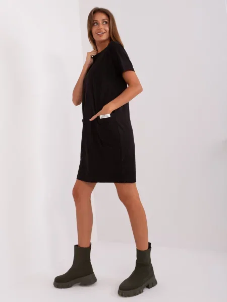 Rochie Rue Paris din jerseu negru