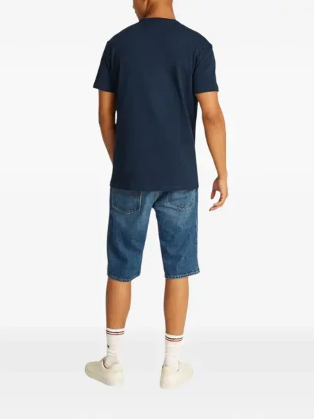 Tricou Tommy Jeans cu decolteu rotund albastru