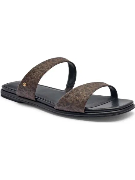 Michael Kors Șlapi JAIDA cu adaos de piele maro