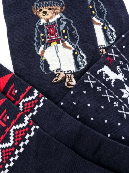 Ponožky Polo Ralph Lauren s výšivkou modré