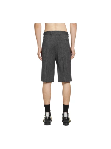 Szorty Mm6 Maison Margiela wełniane w paski szare
