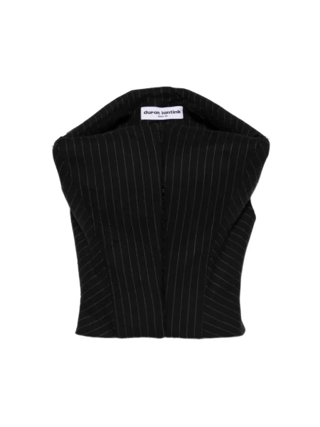 Top Duran Lantink bez rękawów o krotszym kroju czarny