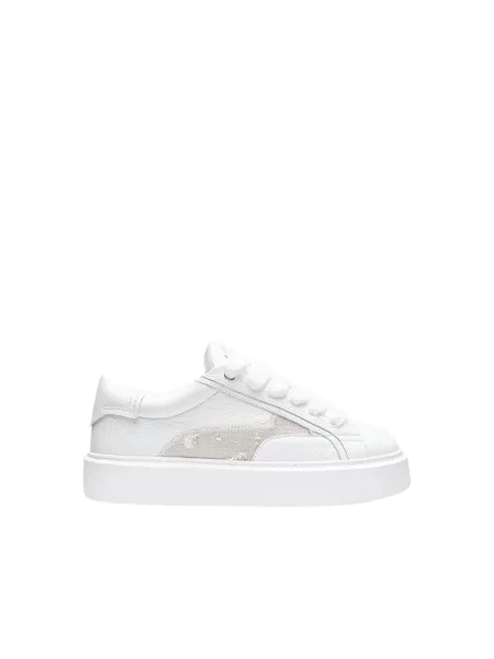 Sneakersy Reternity skórzane białe