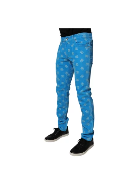 Skinny jeansy skinny Dolce And Gabbana niebieskie