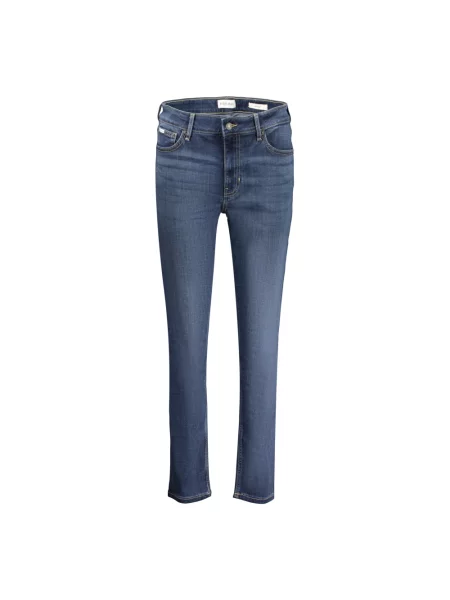 Jeansy skinny Guess z wysoką talią niebieskie