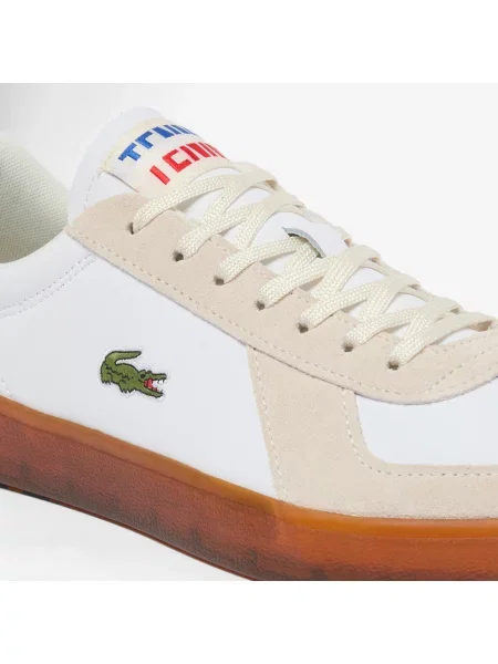 Lacoste Skórzane Sneakersy Baseshot Pro biały