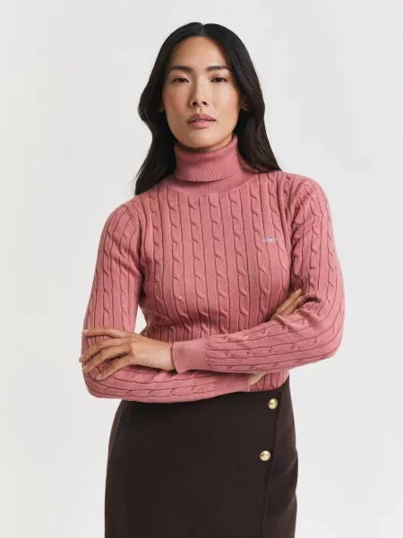 Gant Sweter Kobiety jednolity S różowy