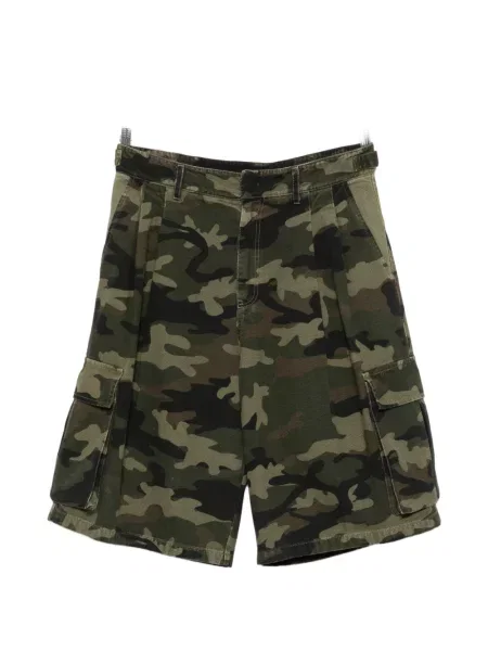 Pantaloni scurți cargo Patrizia Pepe cu imagine cu model camuflaj verde