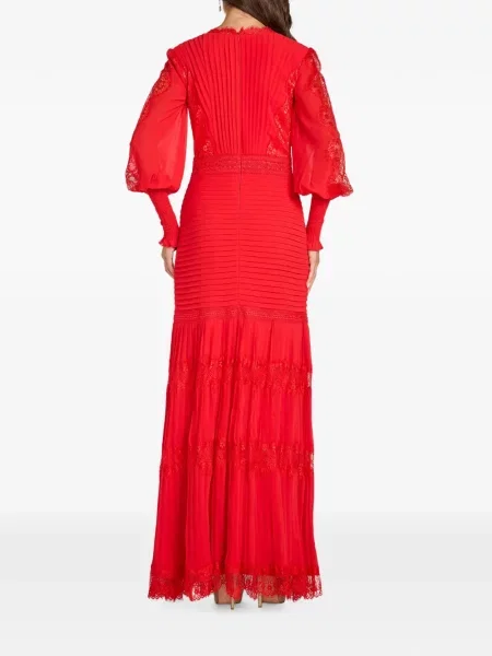 Rochie maxi Tadashi Shoji din dantelă roșu