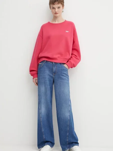 Tommy Jeans bluză roz