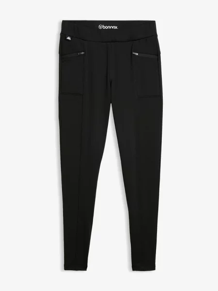 Legginsy ocieplane outdoorowe dł. przed kostkę czarne