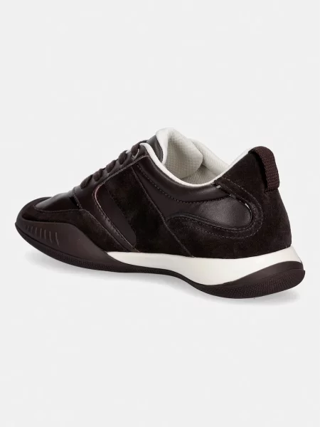 Liu Jo BLOSSOM 02 sneakersy skórzane brązowe
