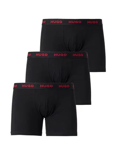 HUGO Set 3 perechi de boxeri negru