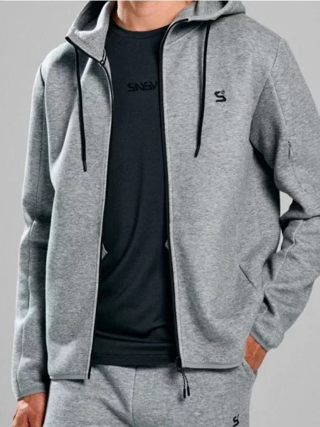 Sinsay Bluza zip hoodie szary