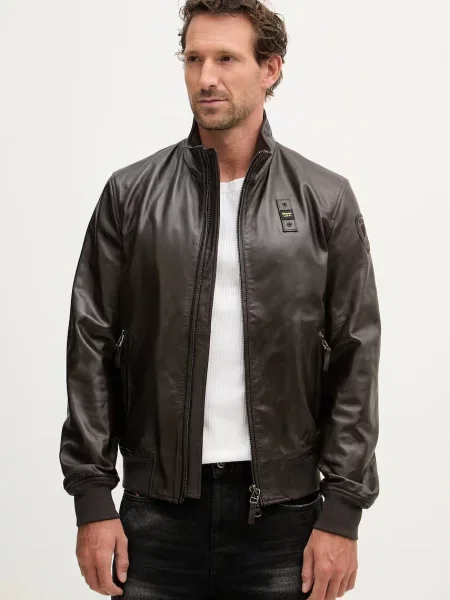 Blauer geacă aviator pentru bărbați din piele CONISTON maro