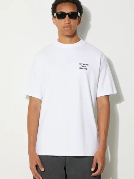Tričko Drôle de Monsieur Le T-Shirt Slogan s potiskem bílá