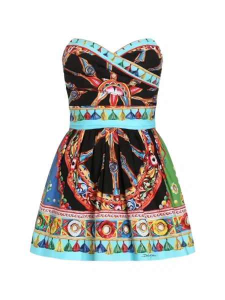 Rochie Dolce & Gabbana cu imagine din poplin negru