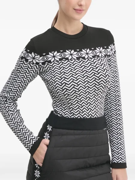 Hanorac Newland cu imagine cu imprimeu geometric negru