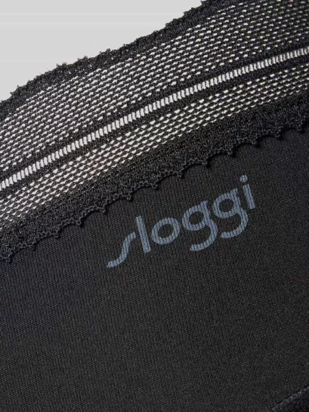 Majtki hipstery Sloggi z logo czarne
