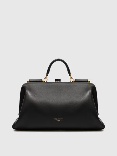 Шкіряна сумка Grandma Dolce&gabbana чорна