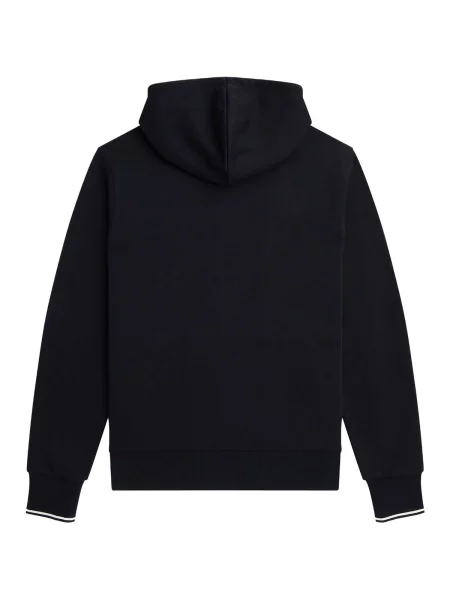 Mikina Fred Perry Hooded Through Sweatshirt Black L černá