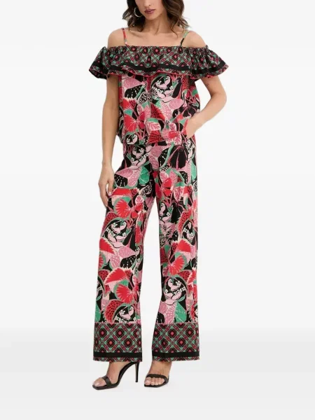 Pantaloni Morgan cu model floral cu imagine negru