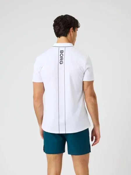 Bjorn_borg ACE POLO SHIRT z recyklingowanego BRILLIANT WHITE biała