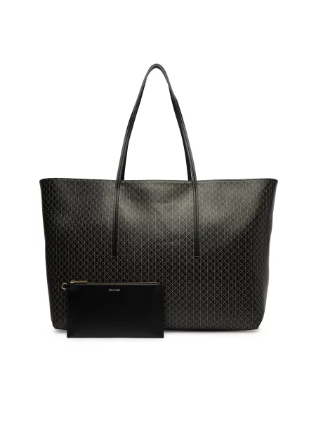 Geantă shopper Calvin Klein din piele negru