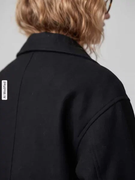 Trencz z dwurzędową listwą guzikową Vero Moda czarny