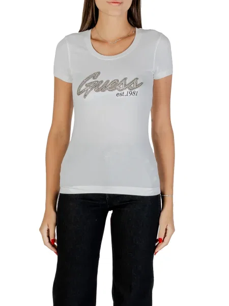 Koszulka Guess z krótkim rękawem czarna