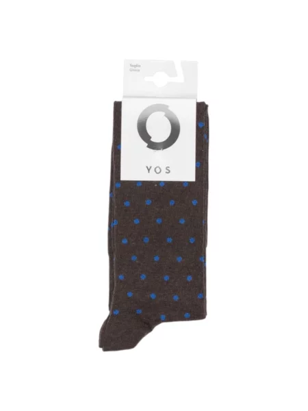 Pikčaste nogavice Yos modra