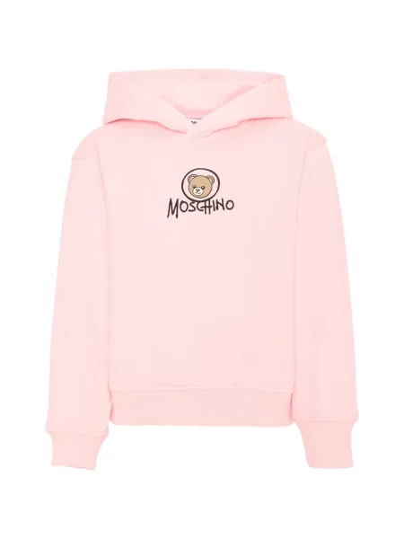 Bluza z kapturem dziecięca Moschino różowa